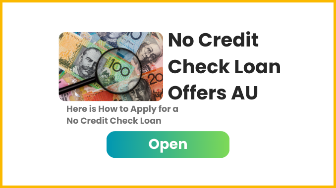 No Credit Check Loan Offers AU