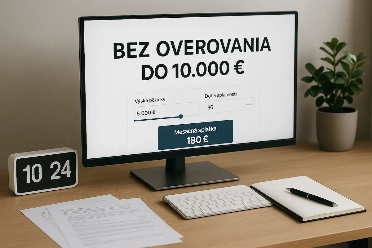 Rýchla pôžička online bez overovania do 10.000 €